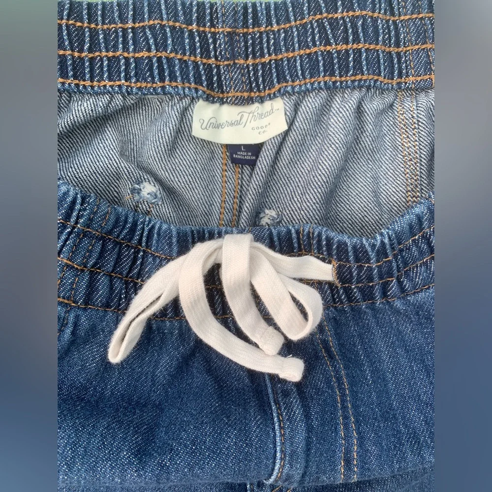 NWOT Universal Thread Dark Blue Wide-Leg Drawstring Jeans - Picture 9 of 9